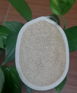 BÔNG TẮM XƠ MƯỚP 2 MẶT XƠ-OVAL-10*14CM
